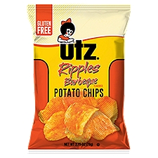 2.75 oz Utz Ripples Barbeque Potato Chips, 2.75 Ounce
