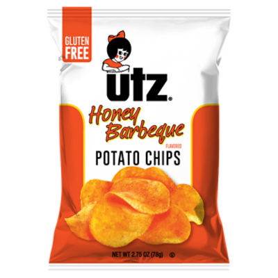 2.75 oz Utz Honey Barbeque Potato Chips, 2.75 Ounce