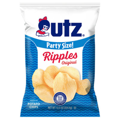 12.5 oz Utz Ripples Original Potato Chips, 12.5 Ounce