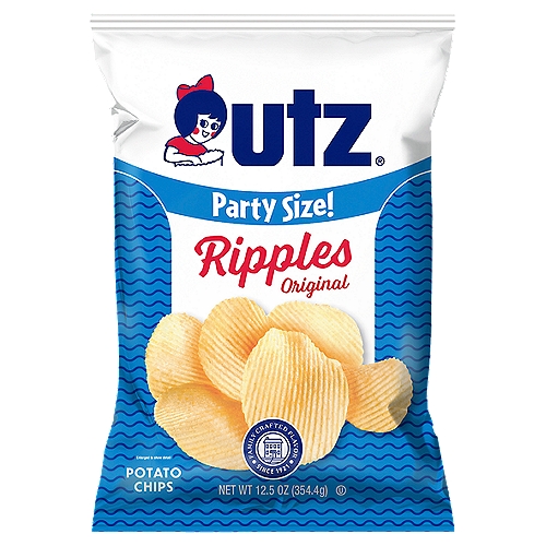 12.5 oz Utz Ripples Original Potato Chips