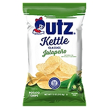 Utz Kettle Classics Jalapeño, Potato Chips, 7.5 Ounce