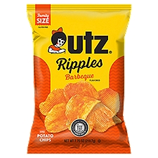 Utz Ripples Barbeque Flavored Potato Chips Family Size, 7.75 oz, 7.75 Ounce