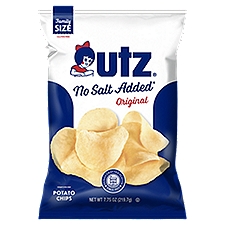 Utz No Salt, Potato Chips, 7.75 Ounce