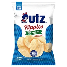 7.75 oz Utz Ripples Originals Reduced Fat Potato Chips, 7.75 Ounce