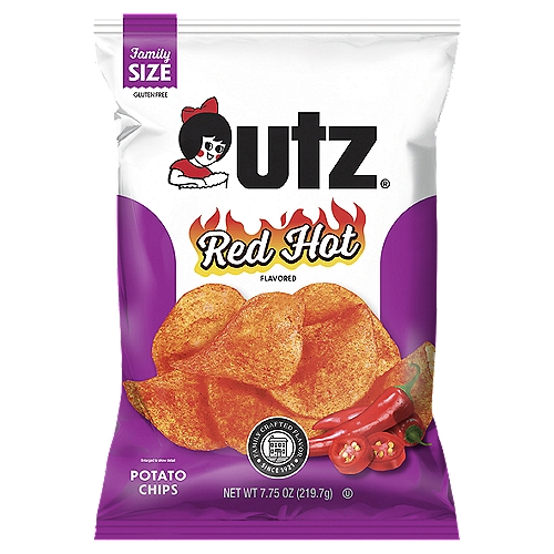 Utz® Red Hot Flavored Potato Chips are just that - Red Hot. When your taste buds want a challenge, grab a bag of these fiery potato chips. You will have the crispy crunch you love about Utz® Potato Chips, but with a much hotter temperature! Pop open a bag today and enjoy!