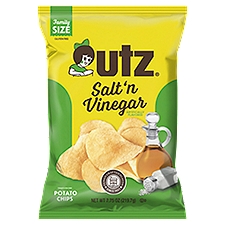 Utz Salt & Vinegar, Potatos Chips, 7.75 Ounce