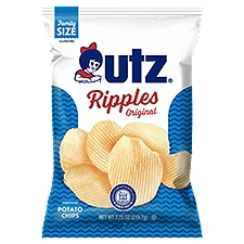 7.75 oz Utz Ripples Original Potato Chips, 7.75 Ounce