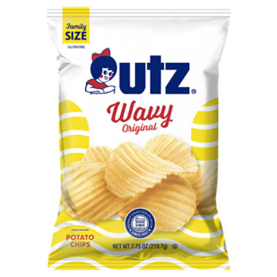 7.75 oz Utz Wavy Original Potato Chips, 7.75 Ounce