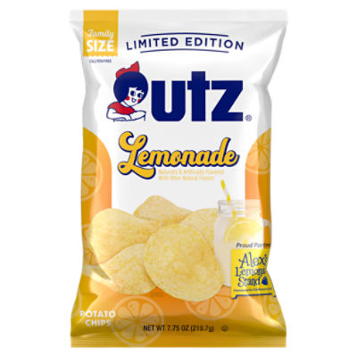 Utz Lemonade Potato Chips Limited Edition Family Size, 7.75 oz, 7.75 Ounce