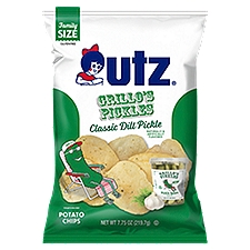 Utz Grillos Pickle Flavored, Potato Chips, 7.75 Ounce