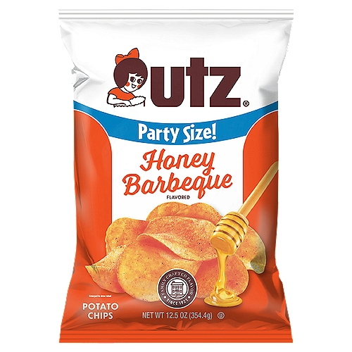 12.5 oz Utz Honey Barbeque Potato Chips
Utz® Honey Barbeque Flavored Potato Chips combine the sweet flavor of honey with classic barbeque seasoning for a finger-licking taste sensation. We season our famous, crispy potato chips with this irresistible blend of spices to make a chip you won't want to put down. Try a bag today and enjoy!