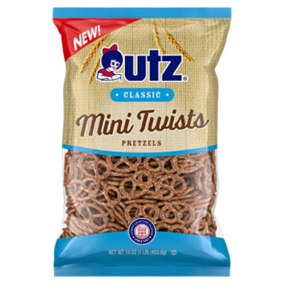 Utz Classic Mini Twists Pretzels, 16 oz