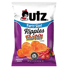 12.5 oz Utz Ripples Red Hot Potato Chips , 12.5 Ounce