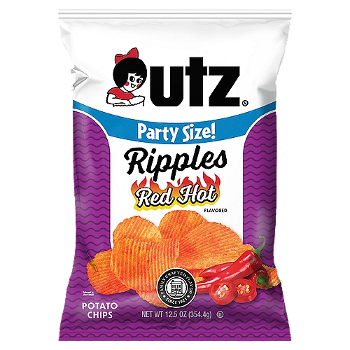 12.5 oz Utz Ripples Red Hot Potato Chips 
Utz® Red Hot Flavored Potato Chips are just that - Red Hot. When your taste buds want a challenge, grab a bag of these fiery ripple potato chips. You will have the crispy crunch you love about Utz® Potato Chips, but with a much hotter temperature! Pop open a bag today and enjoy!