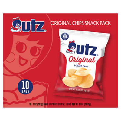 Utz Original Potato Chips Snack Pack, 1 oz, 10 count ShopRite