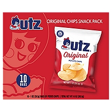 Utz Original Potato Chips Snack Pack, 1 oz, 10 count