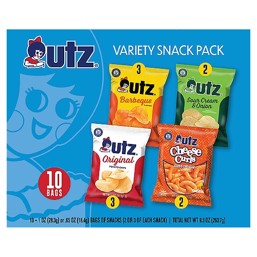 Utz Snack Variety Pack, 10 count, 9.3 oz
