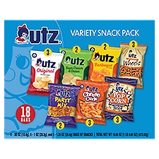 Utz Variety Snack Pack, 18 count, 16.65 oz, 16.65 Ounce