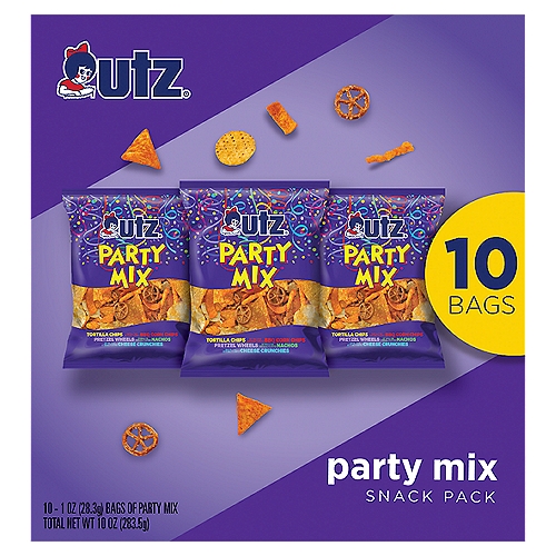 Utz Party Mix Snack Pack, 1 oz, 10 count