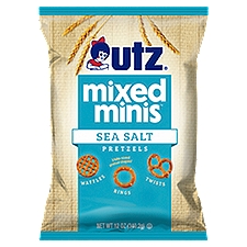Utz Mixed Minis Sea Salt Pretzels, 12 oz