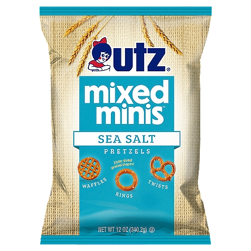 Utz Mixed Minis Sea Salt Pretzels, 12 oz