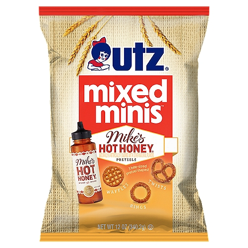Utz Mixed Minis Mike's Hot Honey Pretzels, 12 oz