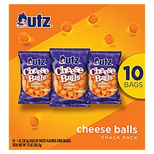 Utz Cheddar Cheese Balls Snack Pack, 1 oz, 10 count, 10 Ounce