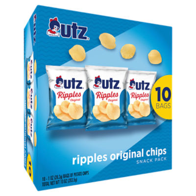 Utz Ripples Original Chips Snack Pack, 1 oz, 10 count - The Fresh