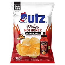 Utz Mike's Extra Hot Honey Potato Chips Family Size, 7.75 oz