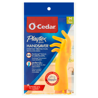 OCedar Playtex Hand Saver Everyday Protection Gloves, M, 1 pair