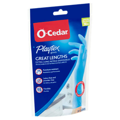 OCedar Playtex Great Lengths ExtraLong Disposables Gloves, 30 count