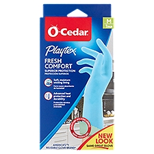 O-Cedar Playtex Fresh Comfort Superior Protection Gloves, M, 1 pair