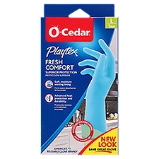 O-Cedar Playtex Fresh Comfort Superior Protection Gloves, L, 1 pair