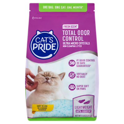 Cat's Pride Fresh Scent Total Odor Control Ultra Micro Crystals Non-Clumping Litter, 5 lb