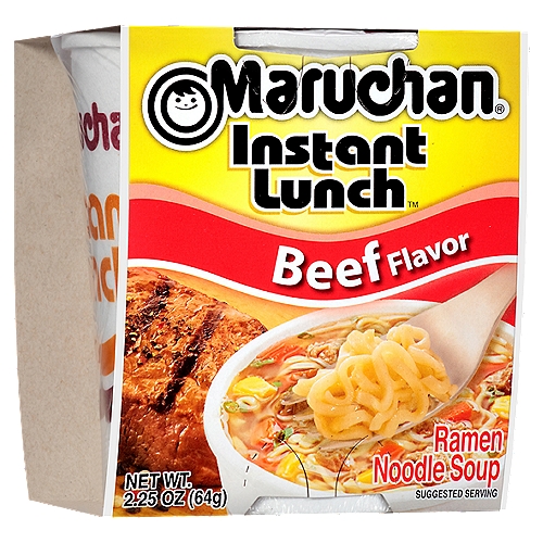 Maruchan Instant Lunch Beef Flavor Ramen Noodle Soup, 2.25 oz