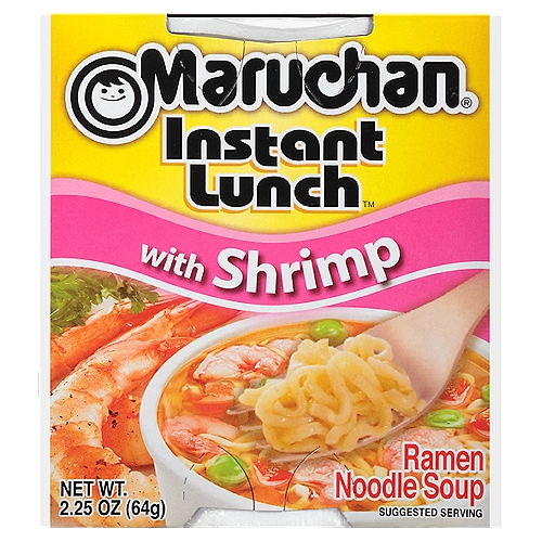 Maruchan Instant Lunch Ramen Noodle Soup with Shrimp, 2.25 oz
As a hot snack or delicious meal- anytime.