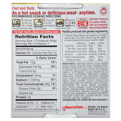 Calories in Maruchan Instant Lunch - Cheddar Cheese and Nutrition Facts