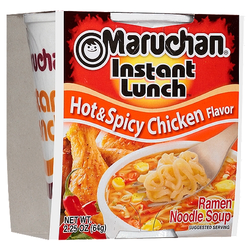 Maruchan Instant Lunch Hot & Spicy Chicken Flavor Ramen Noodle Soup, 2.25 oz
As a hot snack or delicious meal- anytime.