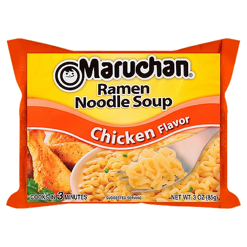 Maruchan Chicken Flavor Ramen Noodle Soup, 3 oz