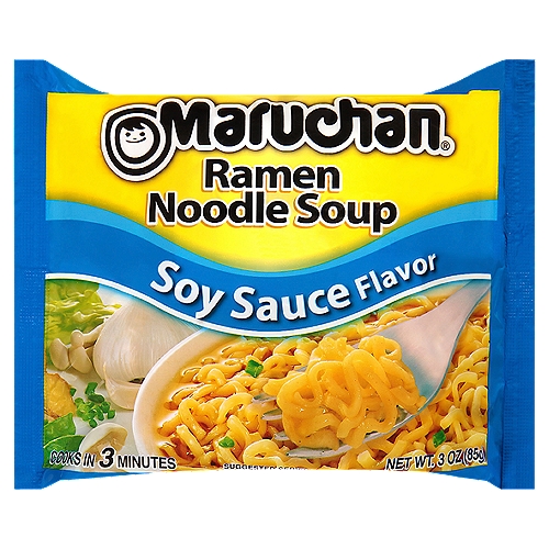 Maruchan Soy Sauce Flavor Ramen Noodle Soup, 3 oz