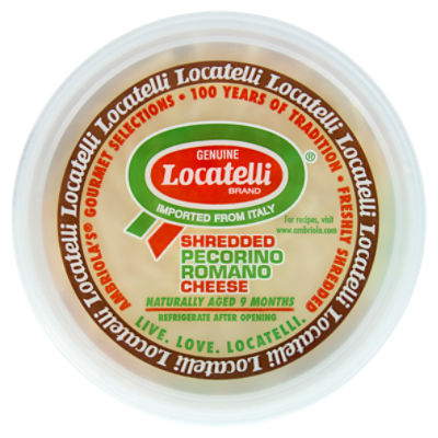 Locatelli Shredded Pecorino Romano Cheese, 5 oz