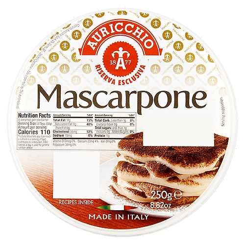 Auricchio Mascarpone Cheese, 8.82 oz