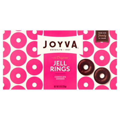 Joyva Chocolate Covered Ring Jells, 9 oz