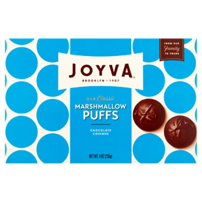 Joyva Chocolate Covered Classic Marshmallow Puffs, 9 oz