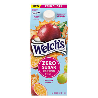 Welch's Passion Fruit Zero Sugar Drink, 59oz fl oz Carton