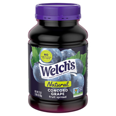 Welch's Natural Concord Grape Spread, 27 oz Jar
