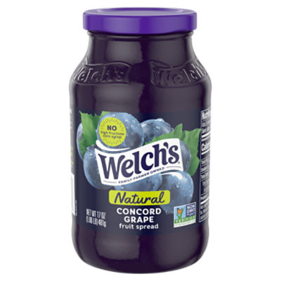 Welch's Natural Concord Grape Spread, 17 oz Jar