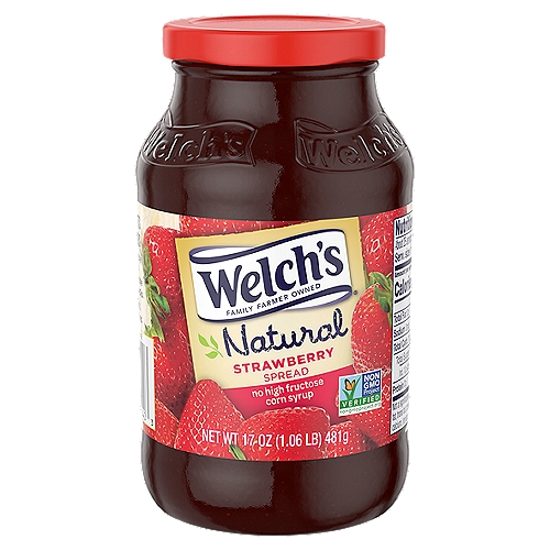 Welch's Natural Strawberry Fruit Spread, 17 oz