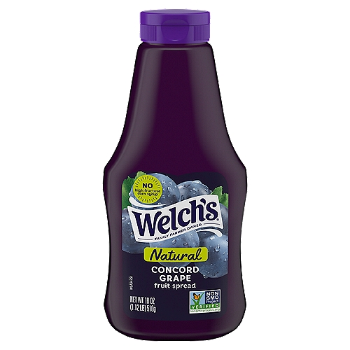 Welch's Natural Concord Grape Spread, 18 oz Squeeze Bottle