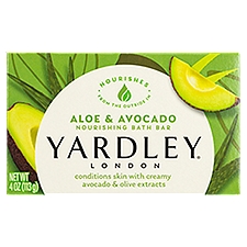 Yardley London Aloe & Avocado Nourishing Bath Bar, 4 oz